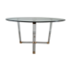 Dining table in lucite and Italian design glass for Metalarte from the 70s