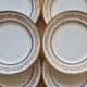 6 gold leaf Limoges porcelain plates