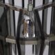 Vintage 1960s chandelier in metal and smoked glass by Veca design