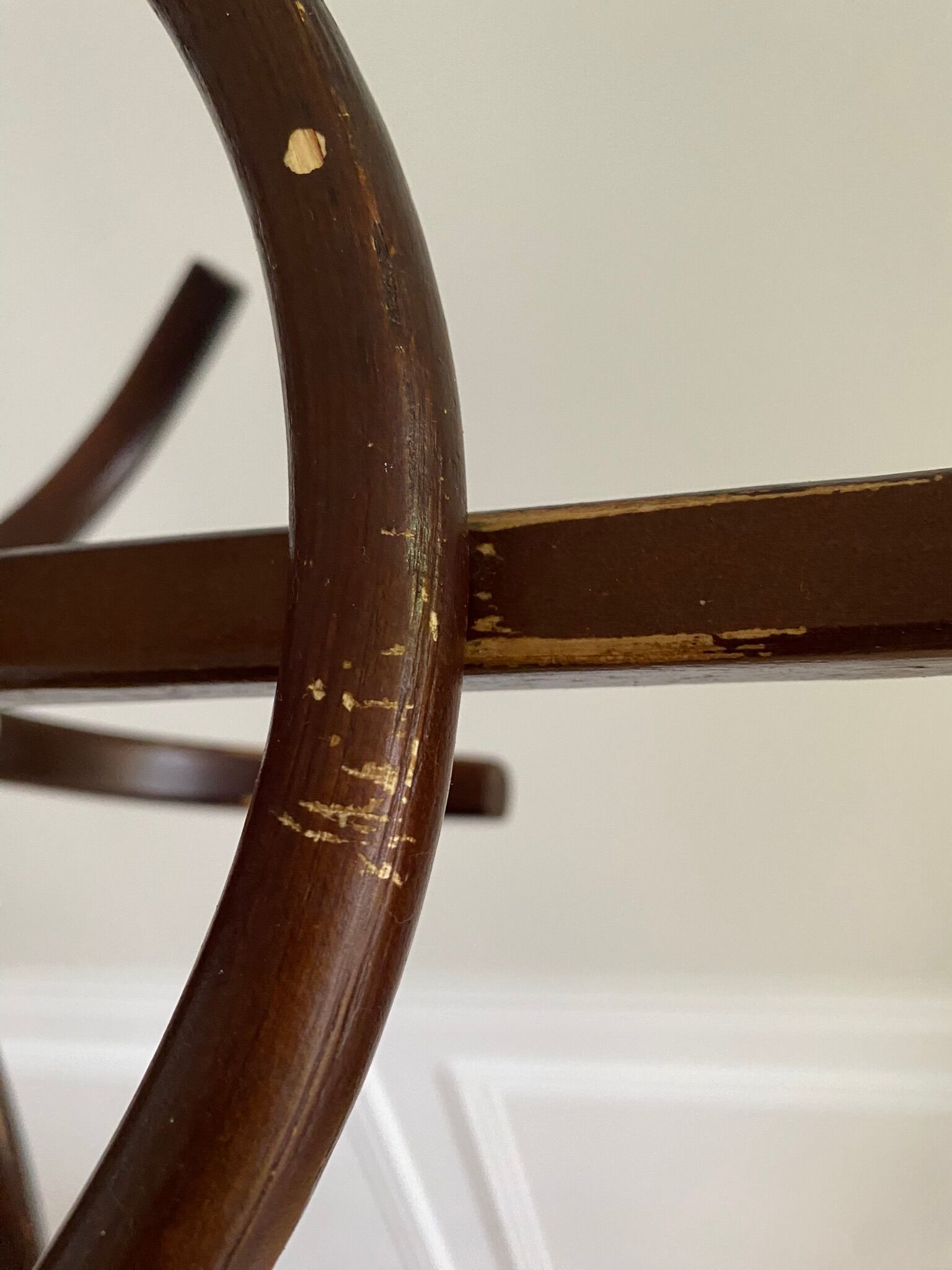 Porte manteau perroquet vintage bois brun