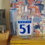 Vintage Pastis 51 retro advertising glass decanter