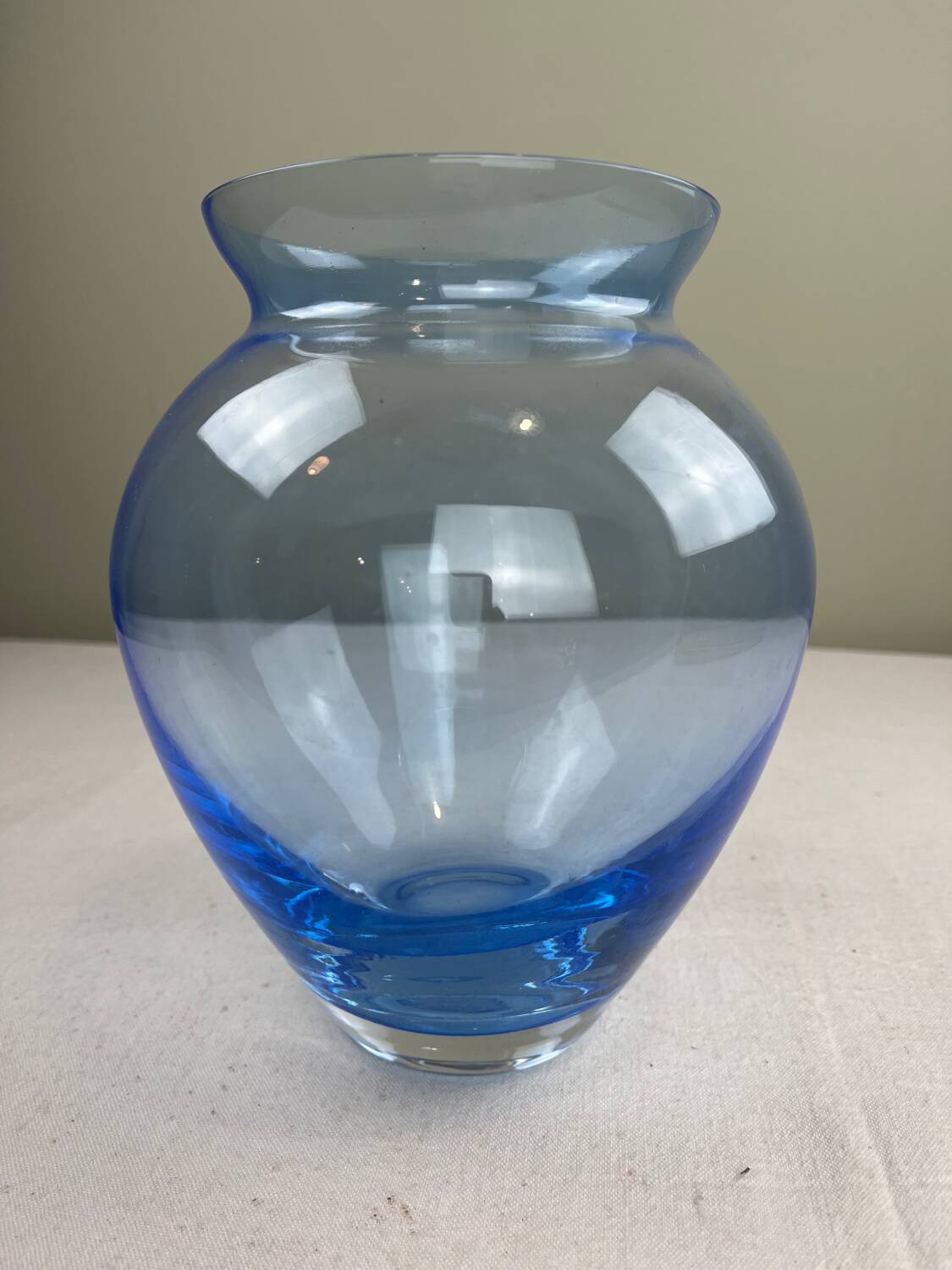 Azure blue vase
