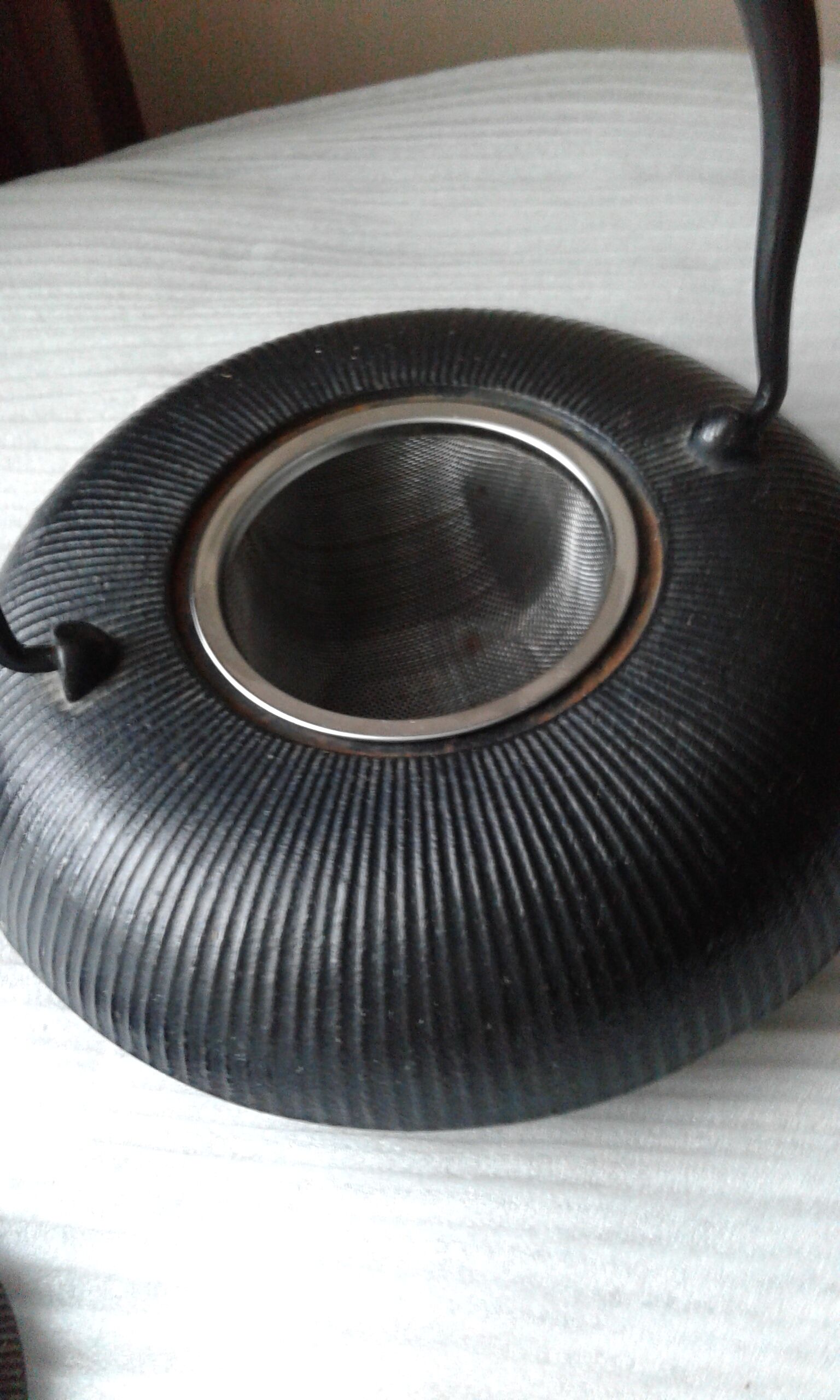 Chinese teapot black cast iron