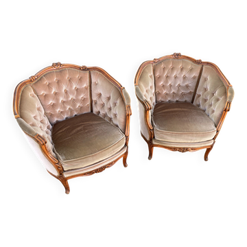 Pair of basket chairs