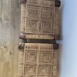 3 tabourets charpoy bois et corde