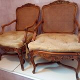 paire de fautteuils cannet louis XV de style