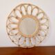 Vintage rattan and bamboo sun mirror