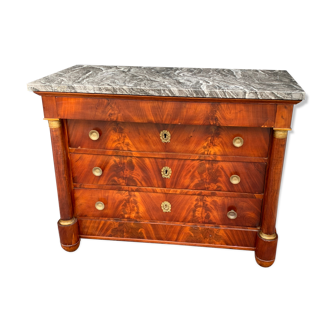 Vintage dresser Empire era in flamed mahogany