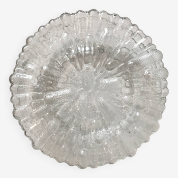 Plafonnier rond en verre moulé XL