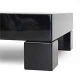 Black lacquered square table, 1970s