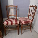 Paire de chaise en bois