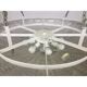 Modern “brindle” transparent murano glass flush mount