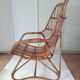 Large vintage wicker armchair