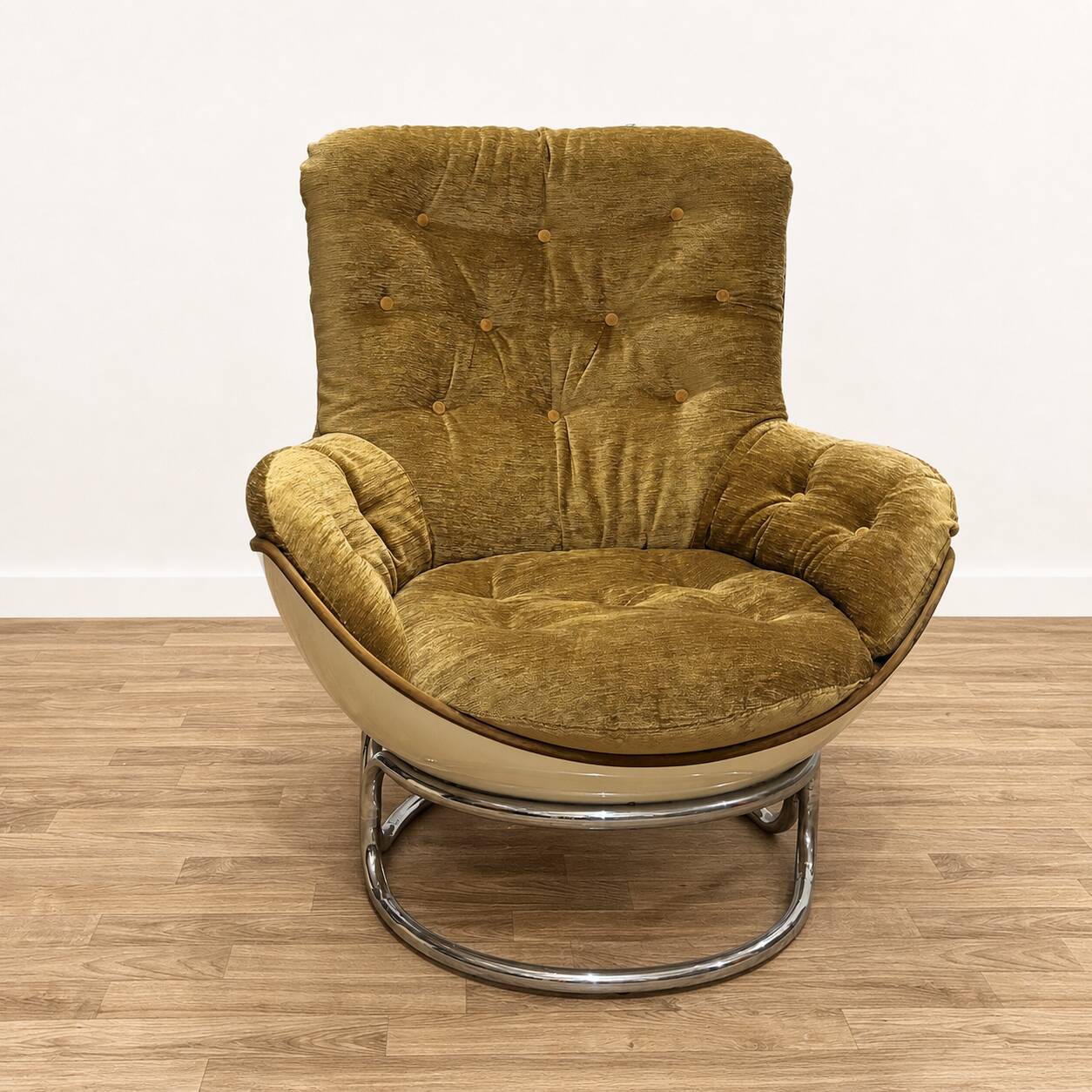 Armchair by Michel Cadestin, 1970s, reupholstered.