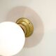 Mid-Century Italian Saucer Glass and Brass Pendant Lamp