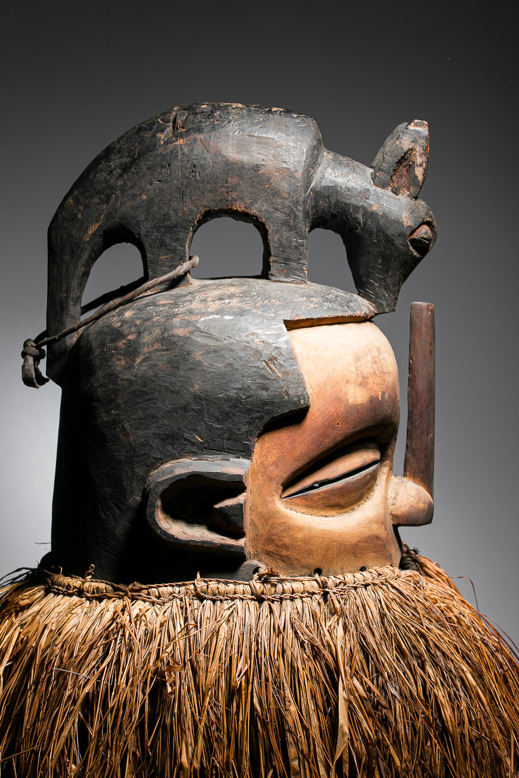 African mask Yaka Suku - Ethnic decoration of Congo