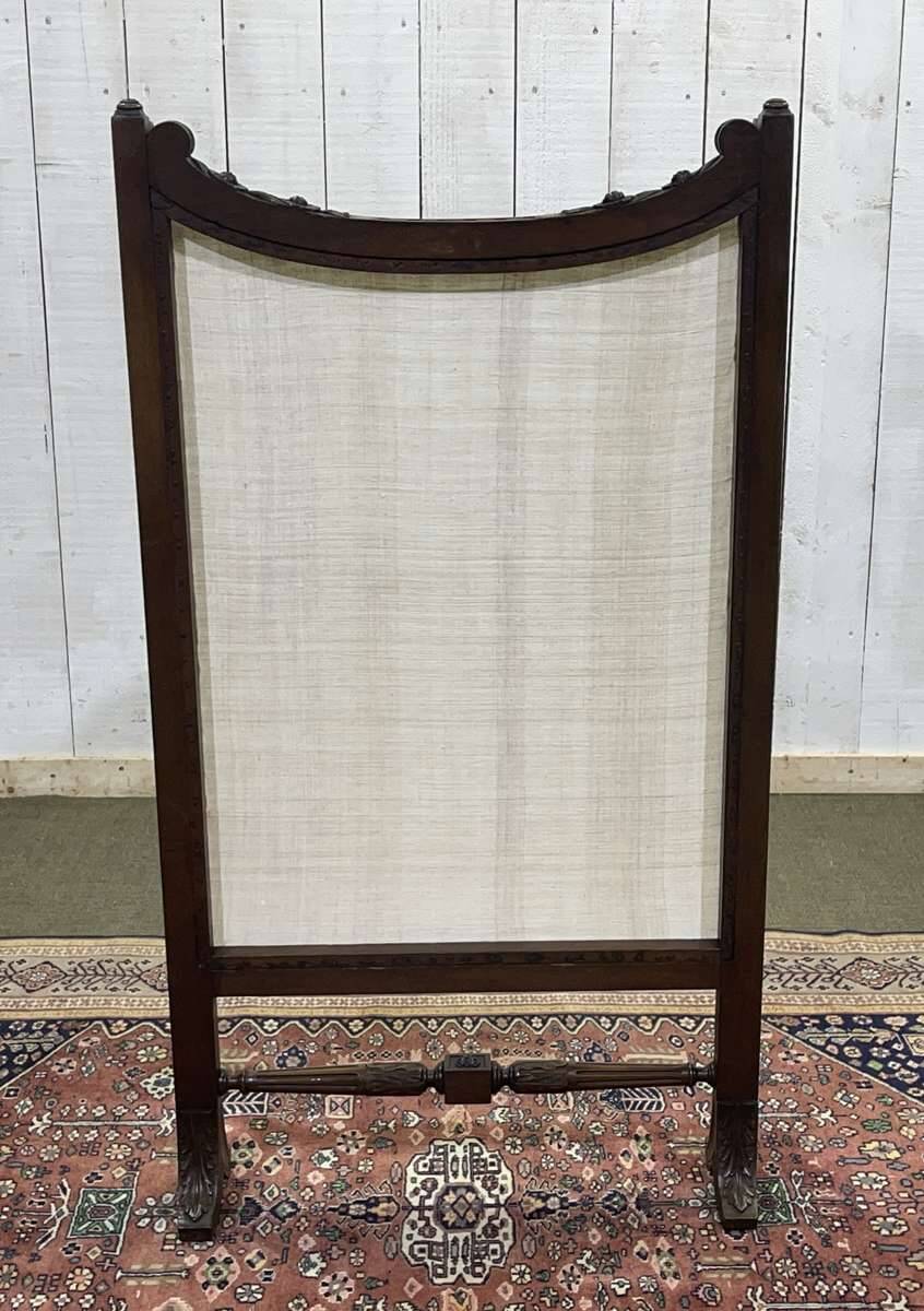 Walnut fireplace screen from the early 20th century
