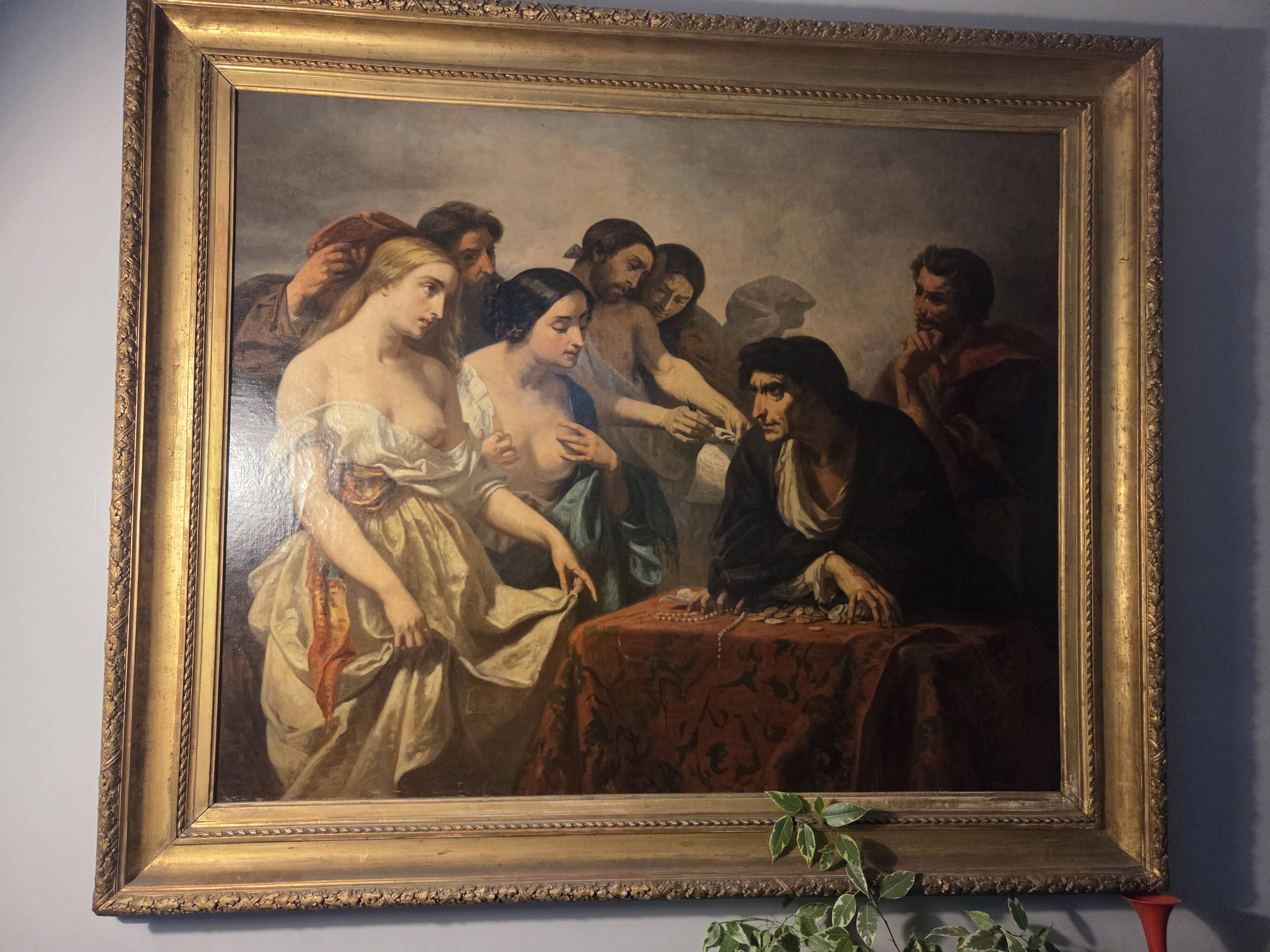 Tableau HST "femmes vendant leur âmes au diable"