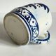 Blue ceramic hand candle holder vintage craft