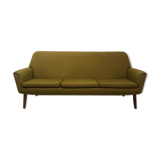 Scandinavian olive green sofa 60s