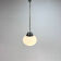 Mid century italian oval opaline glas pendant, 1960s