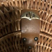 Vintage 70s wicker shopping basket