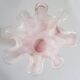 Vintage light pink baby vase mid-century in thick Murano glass, Italy, 2000s.