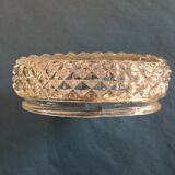 Small globe for ceiling lamp in worked molded glass