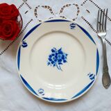Old mismatched earthenware dinner plates