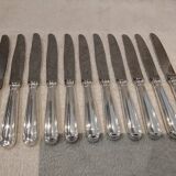11 silver-plated dessert knives by Christofle silversmiths, Albi pattern