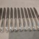 11 silver-plated dessert knives by Christofle silversmiths, Albi pattern