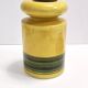 Set of Three Postmodern Blue and Yellow Glazed Vase and Bottles by Parravic
