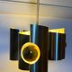 Lustre/suspension space age vintage 1970 alu brosse doree