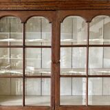 Buffet 2 corps vitré en bois, XIXème