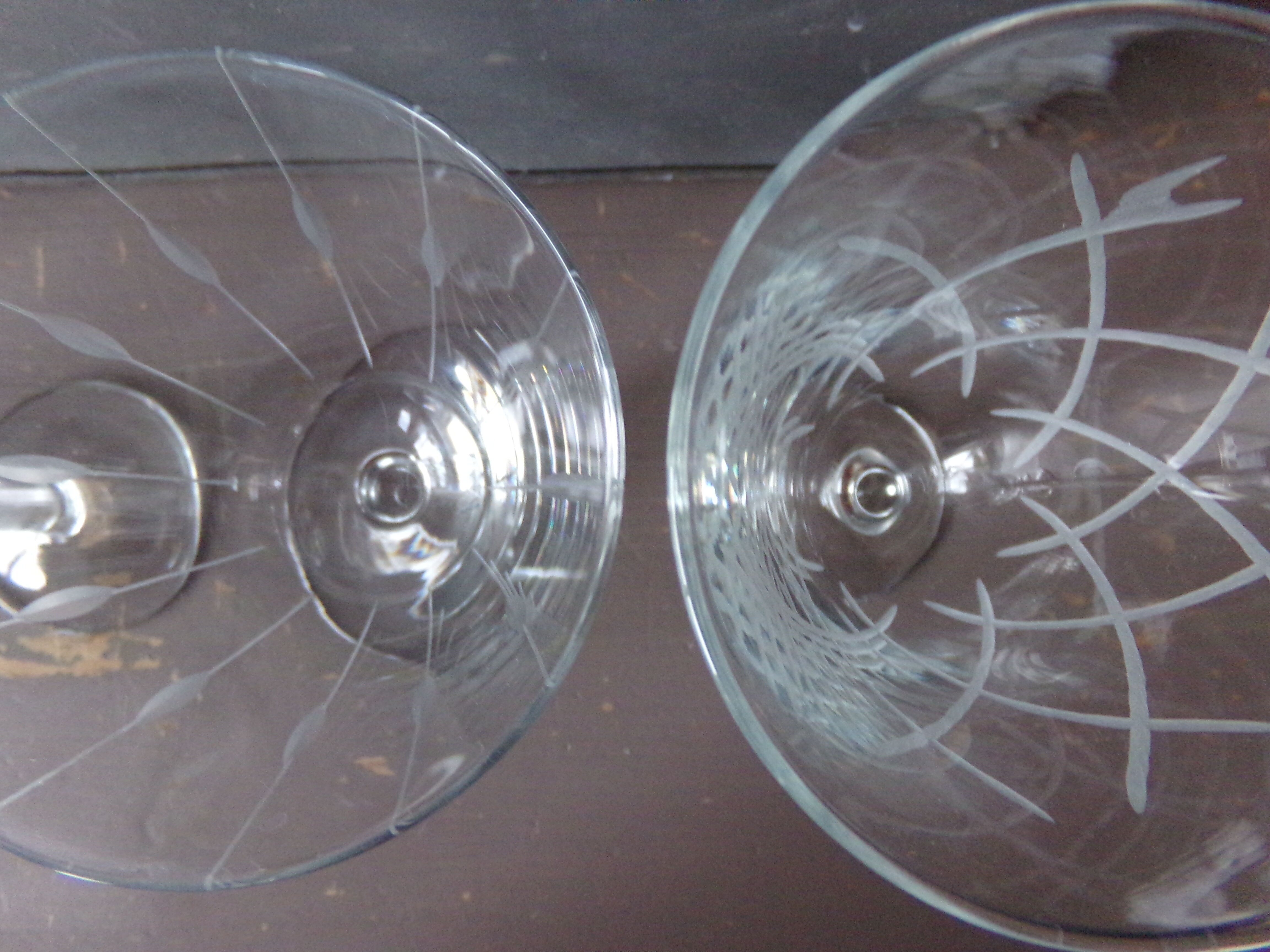 set of 6 mismatched glasses