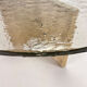 Mid Century Handmade Glass Coffee Table with Travertine Base, 1960s