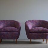 Gio Ponti, Casa E Giardino, a pair of lounge chairs, reupholstered, 1940s