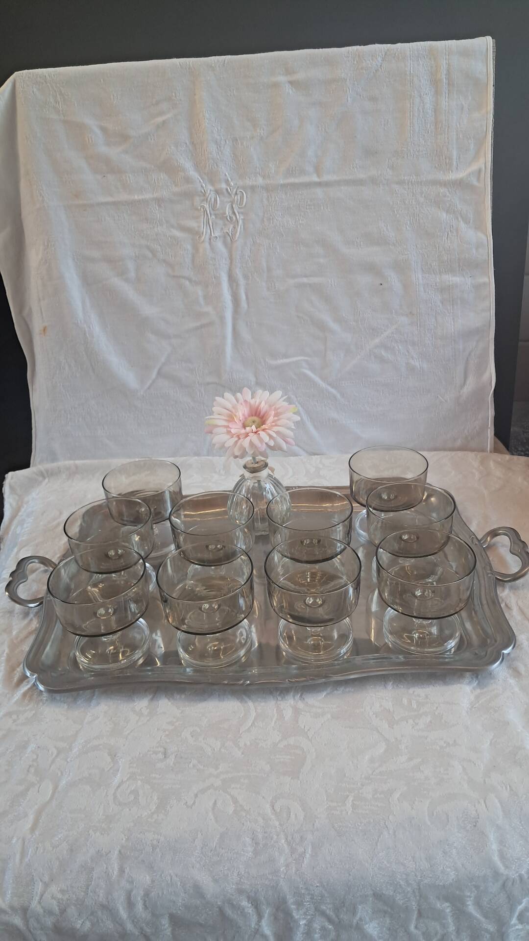 10 coupes en verre fumé