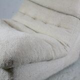 Chair "Space Age" in unbleached wool, France, circa 1970