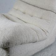 Chair "Space Age" in unbleached wool, France, circa 1970