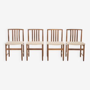 Ensemble de 4 chaises de salle à manger en chêne, Danemark Années 1960