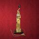 Massive table lamp of Egyptian woman in gilded metal – 1970s-1980s