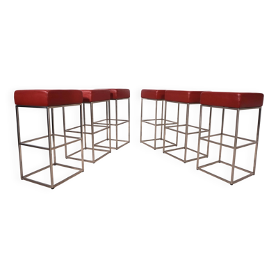 Ensemble de 6 tabourets de bar De Sede DS 218/55 par Paolo Piva, 2000