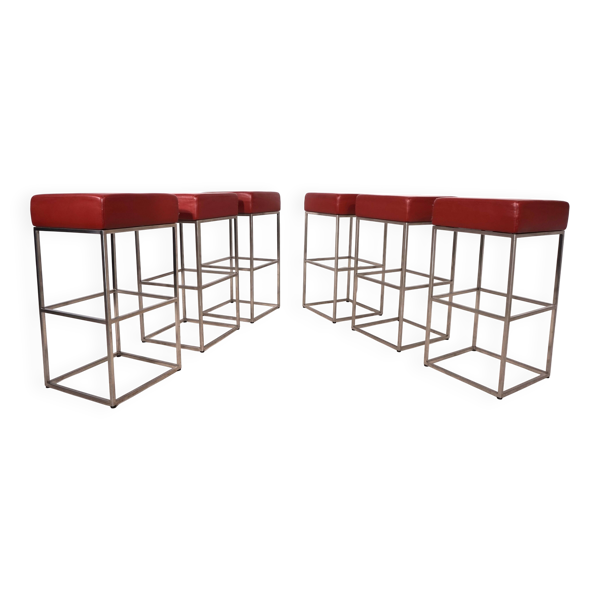 Ensemble de 6 tabourets de bar De Sede DS 218/55 par Paolo Piva, 2000