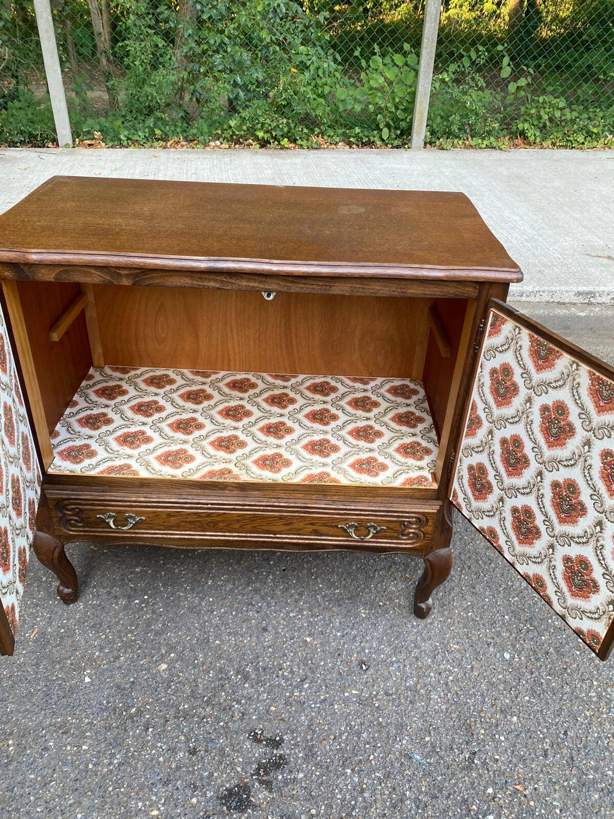 Louis XV buffet TV bar in oak 1970
