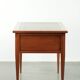Elegant English style desk with green leather top, gold details and drawers