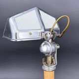 Art Deco desk lamp Pirouett chrome, brass and wood, 1930