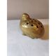 Golden earthenware flower vase "Woodcock"