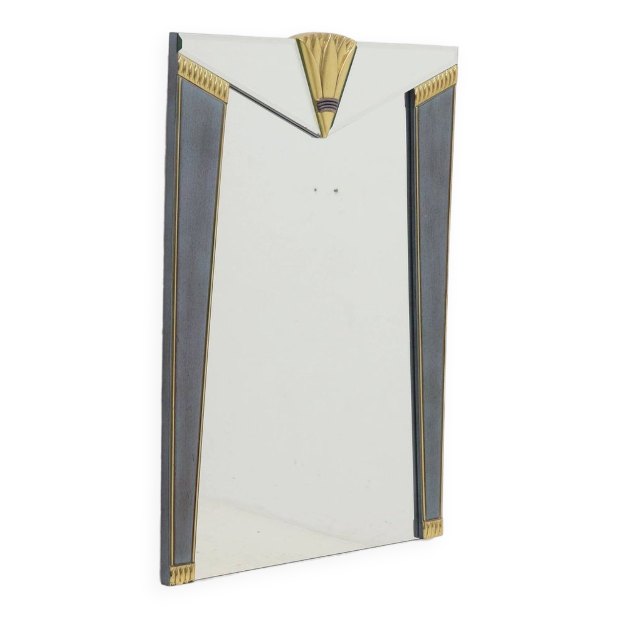 Large Gold Plated Mirror by Deknudt Belgium 1980s