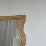 Zigzag rattan foot mirror H:182cm